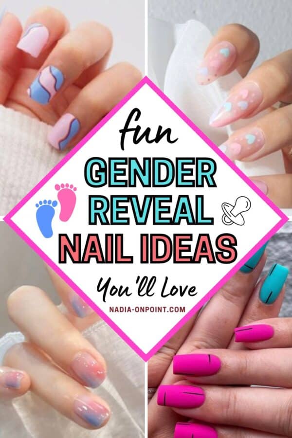 Gender Reveal Nail Ideas To Make Your Announcement Pop