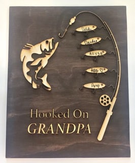 Personalized fishing sign for him