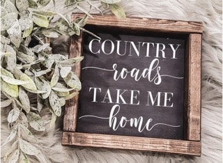 Country Road decor gifts for Country boy