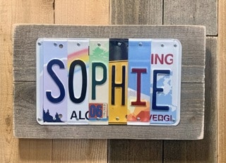 Personalized License Plate Sign for new Teen driver