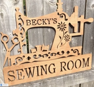 Sewing Sign personalized gift idea