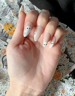 Pink Ghosts Nails