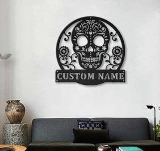 custom Home Wall Sign gifts for Skull fans