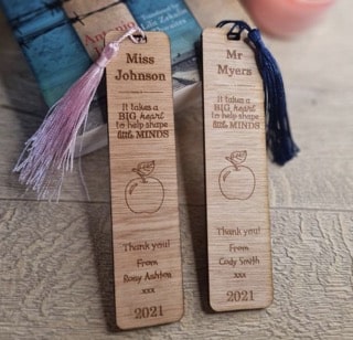 Personalized Bookmark gifts for professor