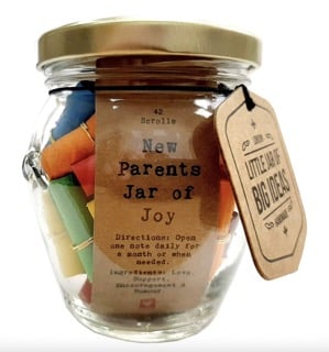 New Parents jar of joy gender reveal gift idea