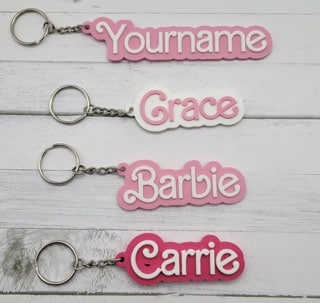 Barbie inspired keychain for adult